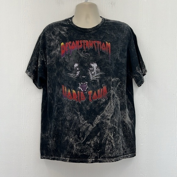 Ladrft - Deconstruction World Tour Black Panther Graphic Tye Dye T Shirt Large - Picture 2 of 8